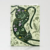 A Cat in the Wildflowers Stationery Card