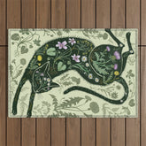 A Cat in the Wildflowers Outdoor Rug