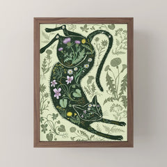 A Cat in the Wildflowers Mini Art Print