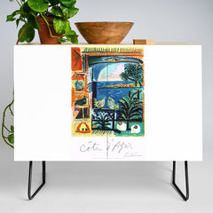 1962 Picasso COTE D'AZUR French Riviera Travel Poster Credenza