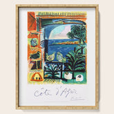 1962 Picasso COTE D'AZUR French Riviera Travel Poster Serving Tray