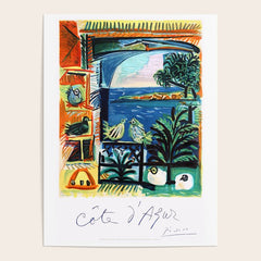 1962 Picasso COTE D'AZUR French Riviera Travel Poster Poster