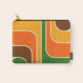 1970s Retro Vintage Style Geometric Design 743 Scandi Carry All Pouch