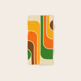 1970s Retro Vintage Style Geometric Design 743 Scandi Bath Towel