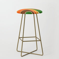1970s Retro Vintage Style Geometric Design 743 Scandi Stool