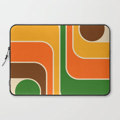 1970s Retro Vintage Style Geometric Design 743 Scandi Laptop Sleeve