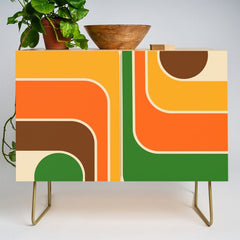 1970s Retro Vintage Style Geometric Design 743 Scandi Credenza