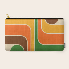 1970s Retro Vintage Style Geometric Design 743 Scandi Carry All Pouch