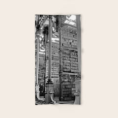 A Book Lover's Dream - Cincinnati Public Library black and white photographs / black and white photo Bath Towel