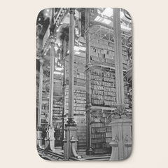 A Book Lover's Dream - Cincinnati Public Library black and white photographs / black and white photo Bath Mat