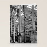 A Book Lover's Dream - Cincinnati Public Library black and white photographs / black and white photo Stationery Card