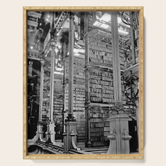 A Book Lover's Dream - Cincinnati Public Library black and white photographs / black and white photo Serving Tray
