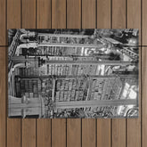 A Book Lover's Dream - Cincinnati Public Library black and white photographs / black and white photo Outdoor Rug