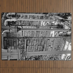 A Book Lover's Dream - Cincinnati Public Library black and white photographs / black and white photo Outdoor Rug
