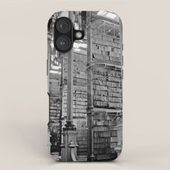 A Book Lover's Dream - Cincinnati Public Library black and white photographs / black and white photo iPhone Case