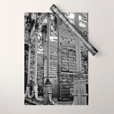 A Book Lover's Dream - Cincinnati Public Library black and white photographs / black and white photo Wrapping Paper