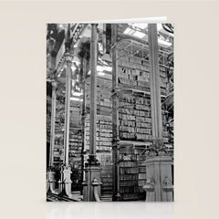 A Book Lover's Dream - Cincinnati Public Library black and white photographs / black and white photo Stationery Card