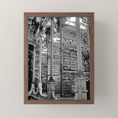 A Book Lover's Dream - Cincinnati Public Library black and white photographs / black and white photo Mini Art Print
