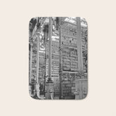 A Book Lover's Dream - Cincinnati Public Library black and white photographs / black and white photo Bath Mat