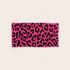 2000s leopard-black on hot pink Bath Towel
