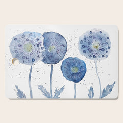 4 indigo abstract dandelion 2 Cutting Board