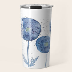 4 indigo abstract dandelion 2 Travel Mug