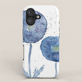4 indigo abstract dandelion 2 iPhone Case