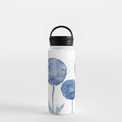 4 indigo abstract dandelion 2 Water Bottle