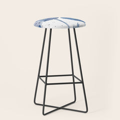 4 indigo abstract dandelion 2 Stool