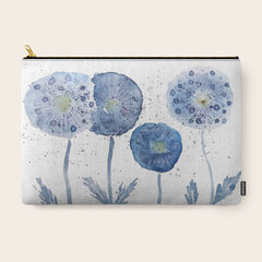 4 indigo abstract dandelion 2 Carry All Pouch