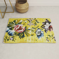 18th Century English Floral Print Rug