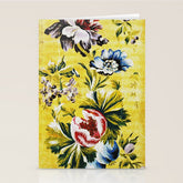 18th Century English Floral Print Stationery Card