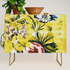 18th Century English Floral Print Credenza