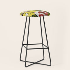 18th Century English Floral Print Stool