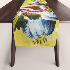 18th Century English Floral Print Table Runner