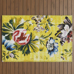 18th Century English Floral Print Outdoor Rug