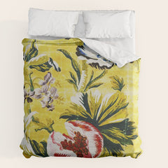 18th Century English Floral Print Duvet Cover
