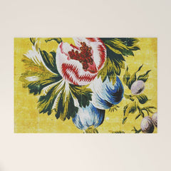 18th Century English Floral Print Welcome Mat