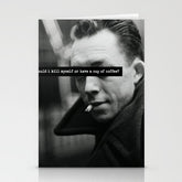 "Should I Kill Myself or Have a Cup of Coffee?" Albert Camus Quote Stationery Card