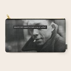 "Should I Kill Myself or Have a Cup of Coffee?" Albert Camus Quote Carry All Pouch