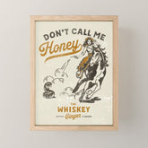 "Don't Call Me Honey" Retro Pinup Cowgirl On Horseback Shooting A Snake V.2 Mini Art Print