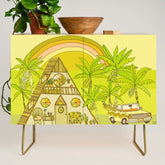 a frame simple living // banana pancakes // retro surf art by surfy birdy Credenza