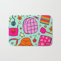 90's Things Print Bath Mat