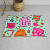 90's Things Print Rug
