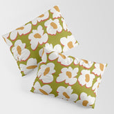 70's retro Bloom Pillow Sham