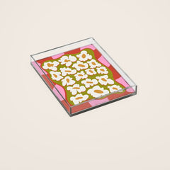 70's retro Bloom Acrylic Tray