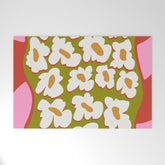 70's retro Bloom Welcome Mat