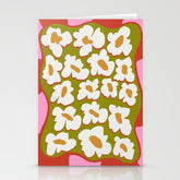 70's retro Bloom Stationery Card