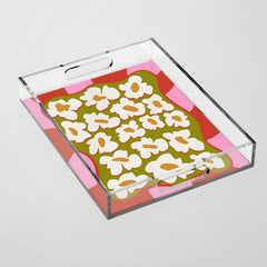 70's retro Bloom Acrylic Tray