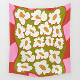 70's retro Bloom Wall Tapestry